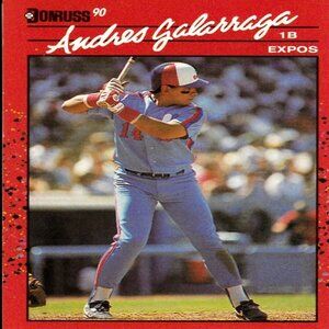 Andres Galarraga (Montreal Expos) Donruss '90 Series MLB Card - Card Number 97